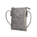 Women’s Crossbody Bag with Vegan Leather & Silver Accents - Stylish Compact Handbag