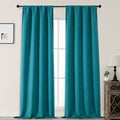 50x96 Turquoise Aether Aether 96 Inch Long Blackout Curtains - 2 Panels, Thermal Insulated, Floor-to-Cloor Drapes