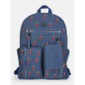 Women’s Double Pocket Dome Backpack with Pouch - Chili Denim