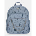 Women’s Chain Pocket Dome Backpack - Western Denim Style