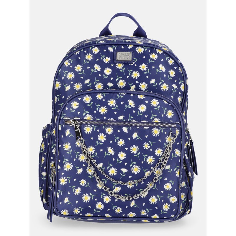 Women's Dome Backpack with Chain Accent - Stylish School & Travel Bag