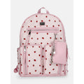 Women's Double Pocket Dome Backpack with Detachable Pouch - Pink Strawberry