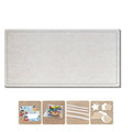 Self-Adhesive Felt Cork Board with Push Pins and Sticky Notes - 23.6x15.7 Inches, Wall-Mounted Bulletin Board for Office, Home, Classroom, White