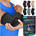 Elbow Support Brace 2 Pack - Breathable Compression Sleeves for Pain Relief and Stability
