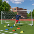 Foldable 16x7 ft Soccer Goals – Steel Backyard Training System, Weatherproof