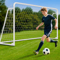 Foldable 12x6 ft Steel Soccer Goal – Portable Backyard Training Goals, White