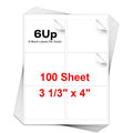 Self-Adhesive White Shipping Labels for Laser & Inkjet Printers, 100-2000 Sheets