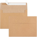 Self-Sealing Brown A7 Envelopes for Invitations & Mailing 5x7 - 100 Pack