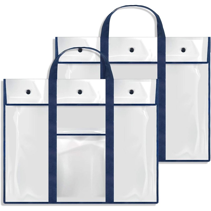 Large Poster Storage Bag Set - 2 Pack Art Portfolio Organizer for Classroom & Art Supplies