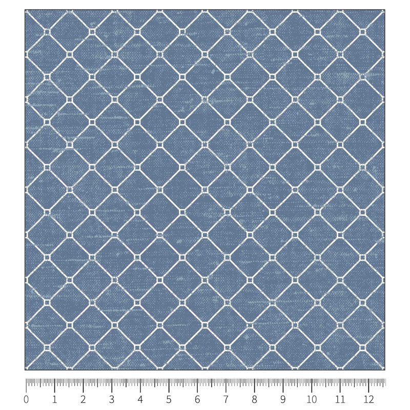Precut Cotton Fabric 2 Yards Geo Mesh Pattern for Home Decor & Sewing