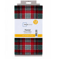 Red Green Plaid Flannel Fabric 1.5 Yards - Cotton for Crafts & Sewing