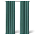 Kids Blackout Curtain Panel Pair - Dark Green, Rod Pocket & Back Tabs, 30x95 Inches