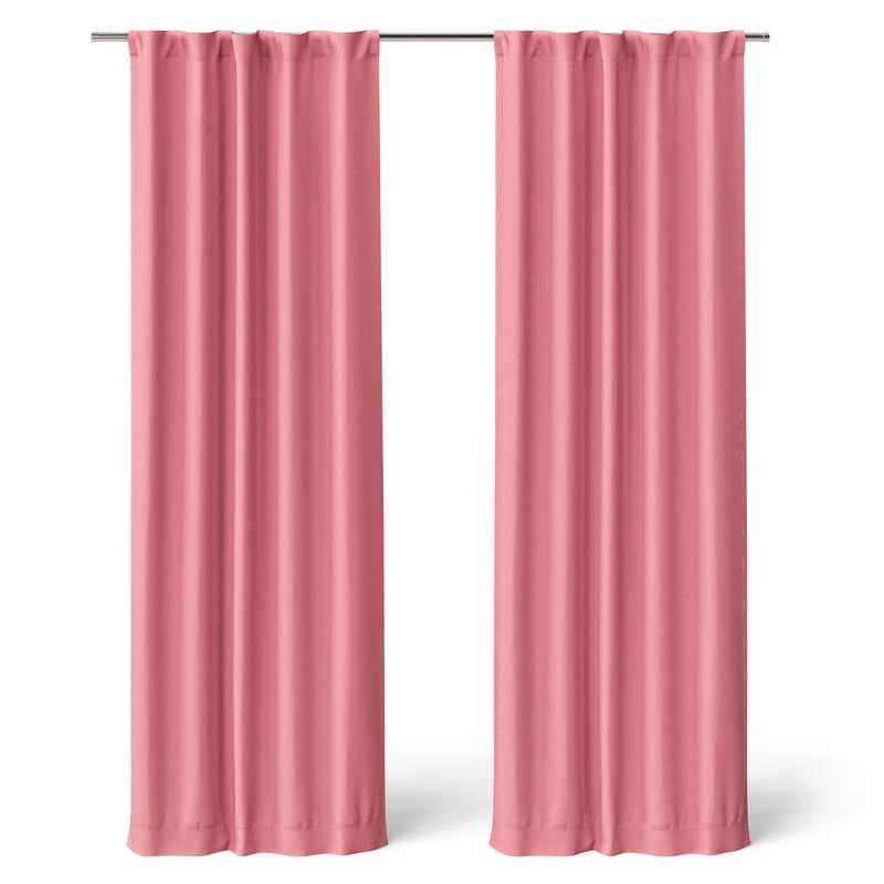 Kids Blackout Curtain Panel Pair - Room Darkening, Rod Pocket & Tabs, 30x84 inches