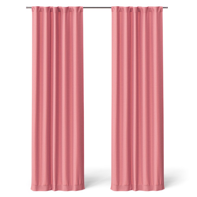 Kids Blackout Curtain Panel Set - Pink, 95 Inch Length, Room Darkening
