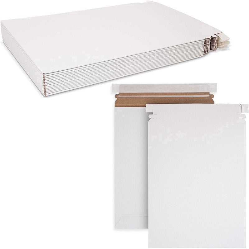 Flat Shipping Envelopes for Mailing - Pack of 15, 9.75 x 12.25 Inches