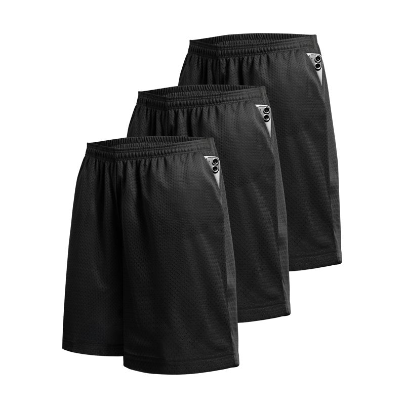 Men's Mesh Shorts 3-Pack Activewear with Pockets - Gym, Basketball, Casual