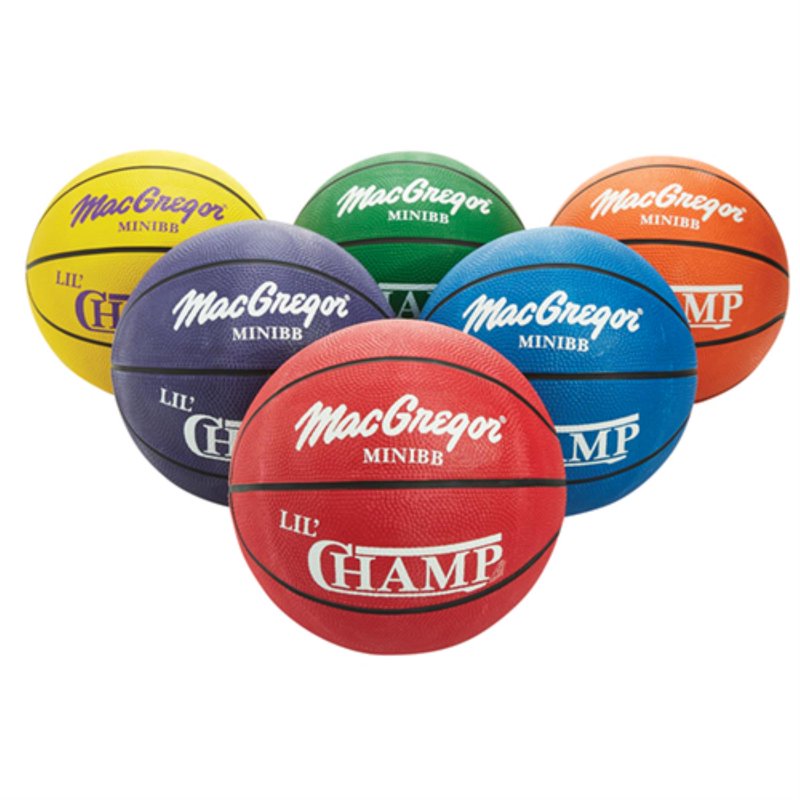 Indoor Outdoor Basketball Set 6 Pack - 22 Inch Rubber Basketballs for Kids