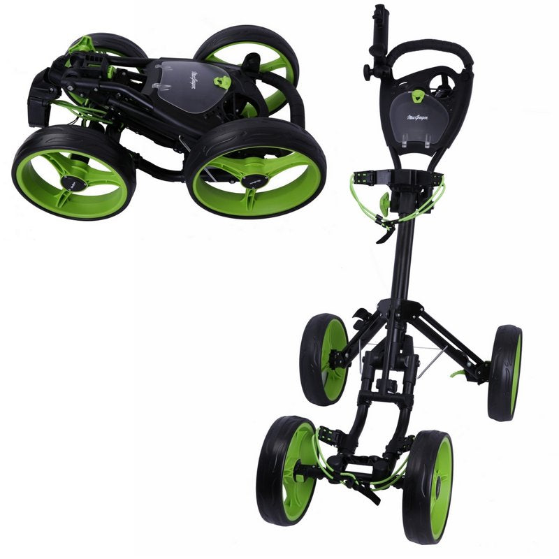 MacGregor Response Deluxe 4-Wheel Golf Cart - Black/Green (Variation: Black/Green)