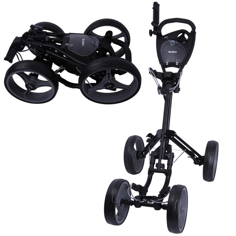 MacGregor Response Deluxe 4 Wheel Golf Cart - Black/Silver Aluminum Frame