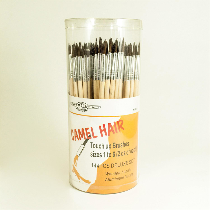 Watercolor Brush Set with Camel Hair - 144 Pieces for Artists