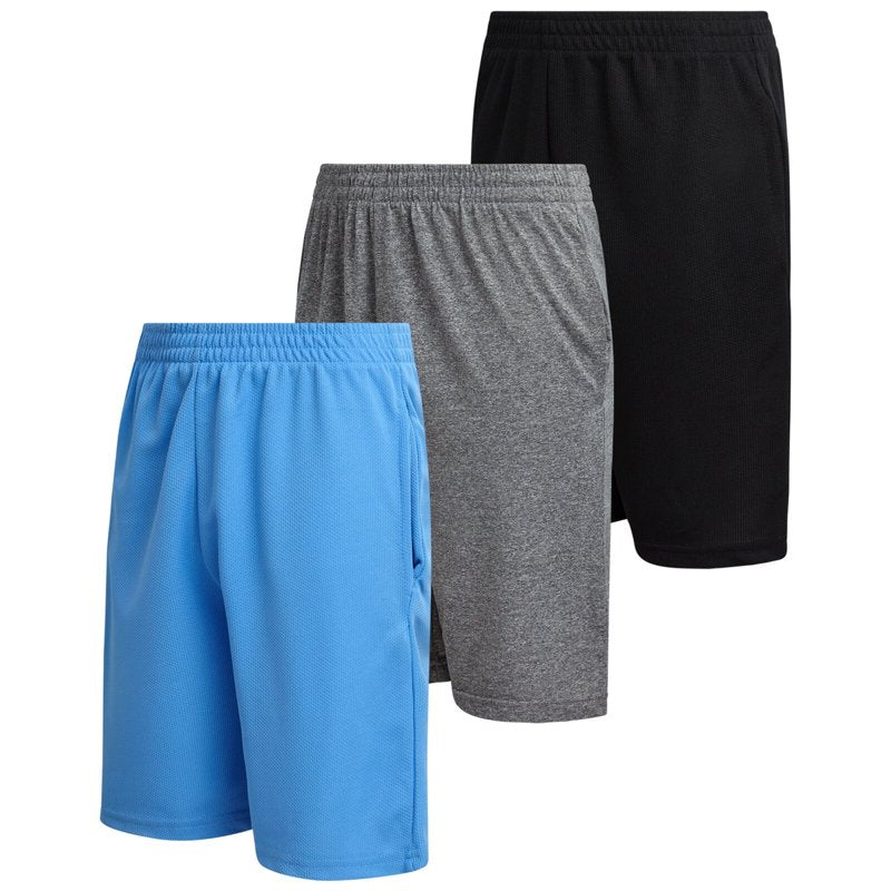Kids Boys Active Mesh Shorts 3 Pack Lightweight Performance Athletic Shorts