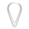 Women's 3-Piece Mixed Chain Necklace Set - Rhodium, Gold, Silver Options