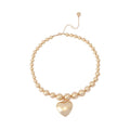 Fashion Puffy Heart Pendant Necklace for Women with Adjustable Chain