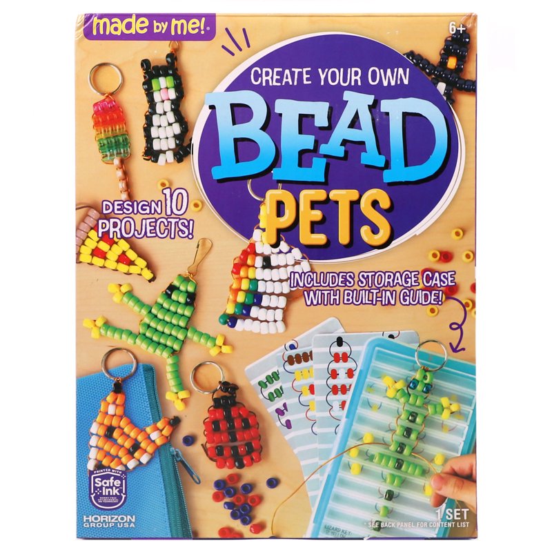 DIY Bead Pets Craft Kit for Kids - Make 10 Animal Charms & Accessories