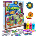 Kids Window Art Craft Set with Paint, Clings & Suction Cups - Creative Activity