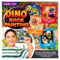 Kids Dinosaur Rock Painting Kit with Fossils and Stones - Creative Art Set for Ages 6+