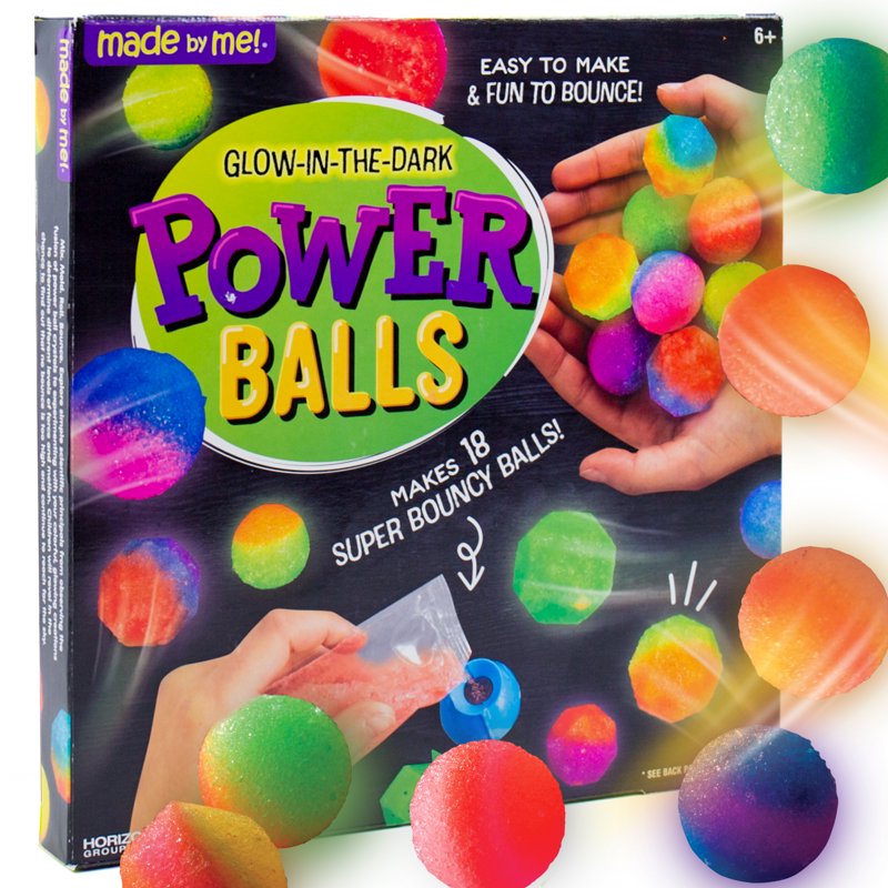Glow-in-the-Dark Craft Kit for Kids - Create 18 Bouncy Power Balls