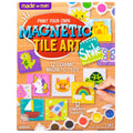 Magnetic Tile Art Craft Kit with 12 Ceramic Tiles & Paint for Kids & Teens