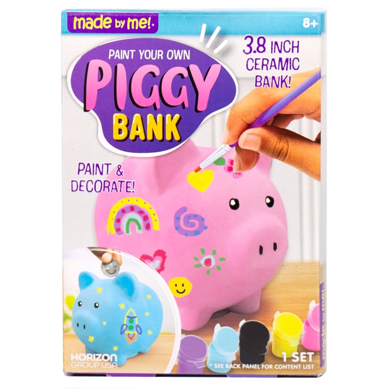Paint Your Own Piggy Bank Kids Art & Savings Craft Kit - Multiple Pack Sizes