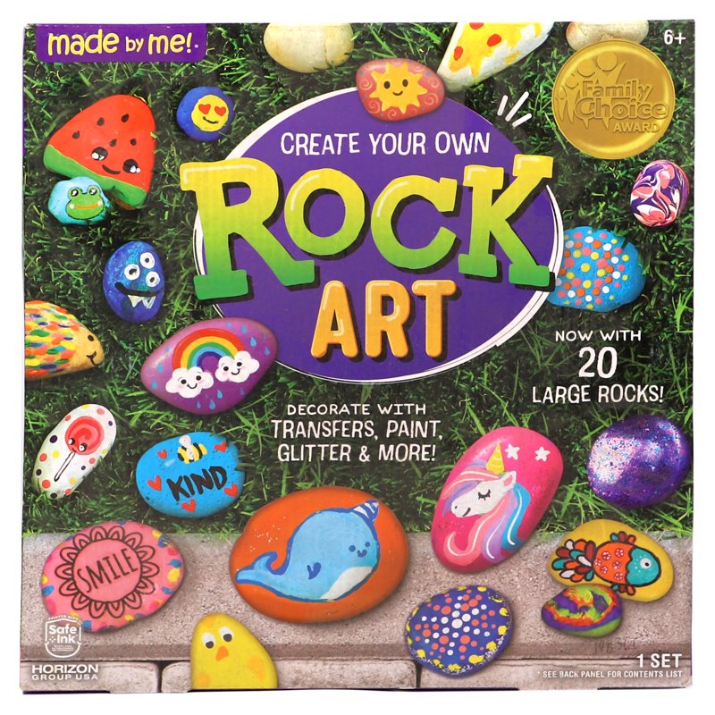 Create Your Own Rock Art Kit - Multicolor Painting and Glitter Decorations