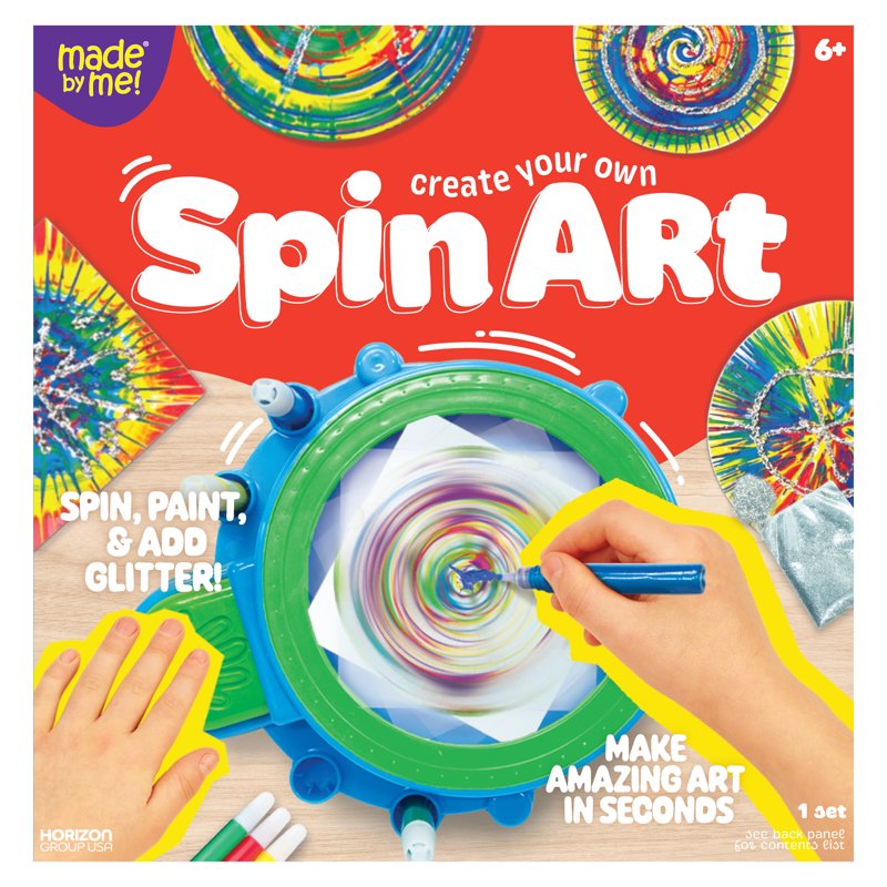 Spin Art Kit for Kids - Create Vibrant Rainbow & Metallic Designs