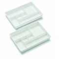 Drawer Organizer Tray - White, Two Compartment Storage Solution