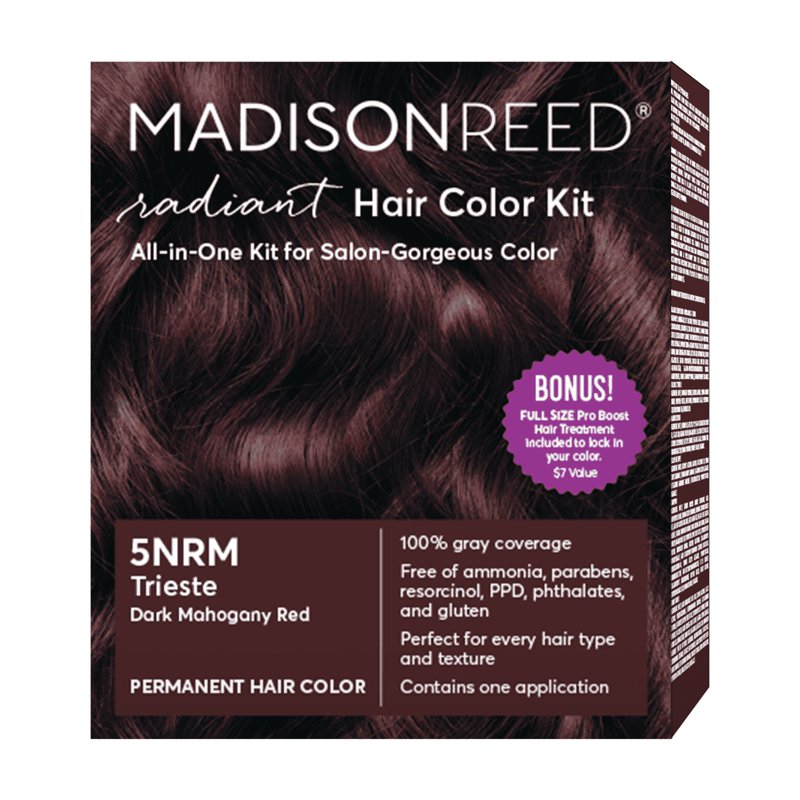 Permanent Hair Color Kit with Bonus Pro Boost - Dark Mahogany Red, All Shades