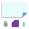 Magnetic Chalkboard Contact Paper - Light Blue Peel and Stick Wall Decal for Home & Classroom