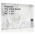 Magnetic Dry Erase Board with Marble Pattern - Wall Mount Whiteboard for Home Office & Classroom