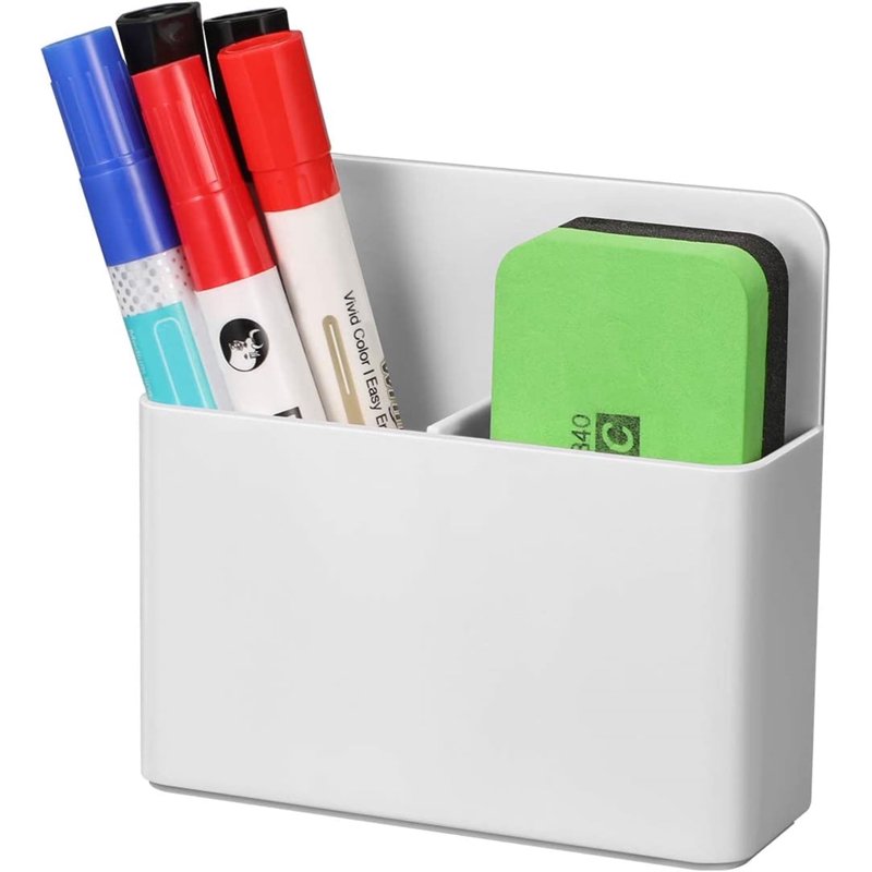 Magnetic Dry Erase Marker Holder with Adjustable Dividers for Whiteboards, Office & Home Storage