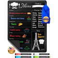 Magnetic Dry Erase Menu Board 16x12 Inch Kitchen Blackboard Meal Planner