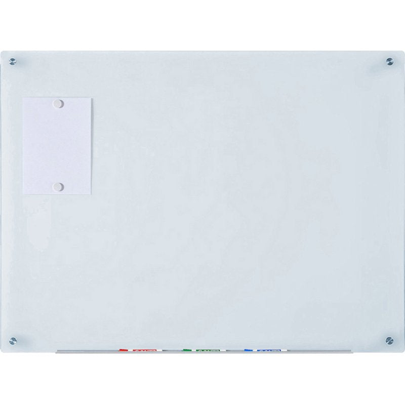 Magnetic Glass Dry-Erase Whiteboard Set - Multiple Sizes, Includes Magnets & Tray
