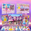 Magnetic Princess Dress-Up Paper Dolls Playset for Kids - Travel Toy & Costume Play