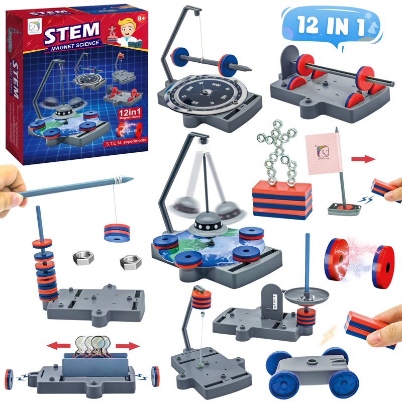 Magnetic Science Kit for Kids 12-in-1 Educational Physics Toys & STEM Experiments