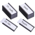 Magnetic Shelf Label Holders with Removable Strips & Protectors - 75 Pieces