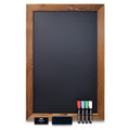 Magnetic Wall Chalkboard Sign - Rustic Wood Frame, 20x30 Inches, Vertical or Horizontal Mount, Includes Chalk Markers & Eraser