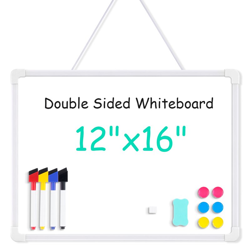 Magnetic Whiteboard Dry Erase Board 16x12 Inch Wall Sign for Office Home Classroom