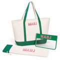 Mahjong Storage Bag Set with Canvas Tote, Tile Pouch & Rack - Travel Organizer