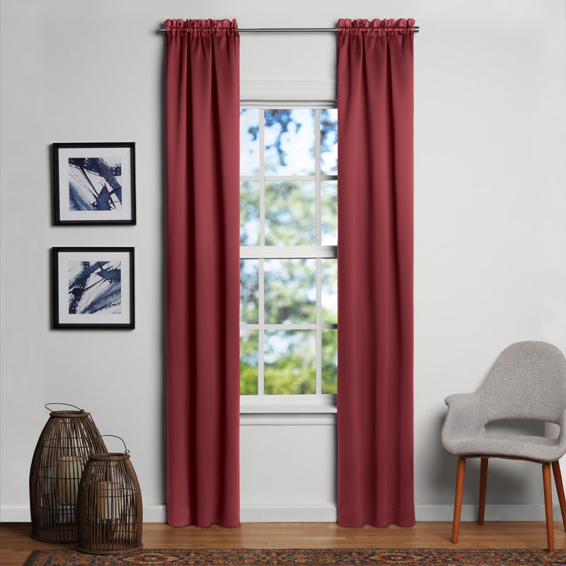 Blackout Curtain Panel Pair - Room Darkening Window Drapes, 30x95 Inches