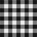 Lightweight Cotton Flannel Buffalo Plaid Fabric - 42" x 1.5 Yards, Black & White for Crafts